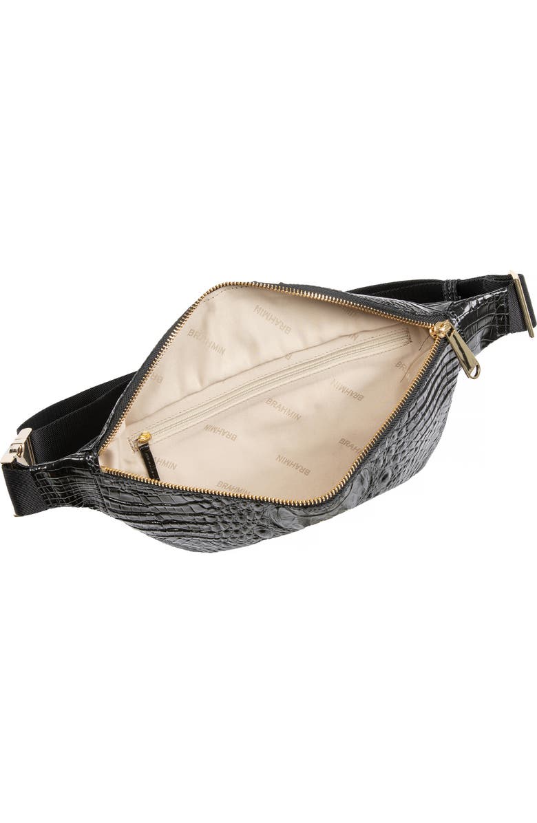 Brahmin Croc Embossed Leather Harker Belt Bag, Alternate, color,