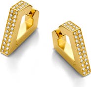 DRIES CRIEL Maxi Brute Diamond Huggie Hoop Earrings