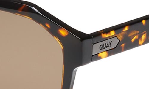Quay Soundcheck 48mm Gradient Aviator Sunglasses In Tort Yellow/tan
