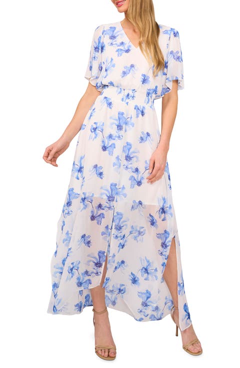 Floral Smocked Waist Maxi Dress