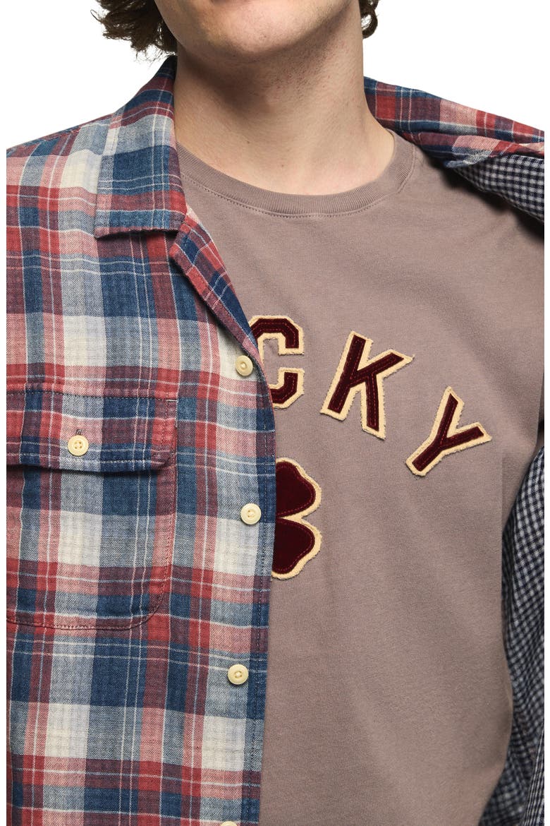 Plaid Double Gauze Shirt, Alternate, color, RED PLAID
