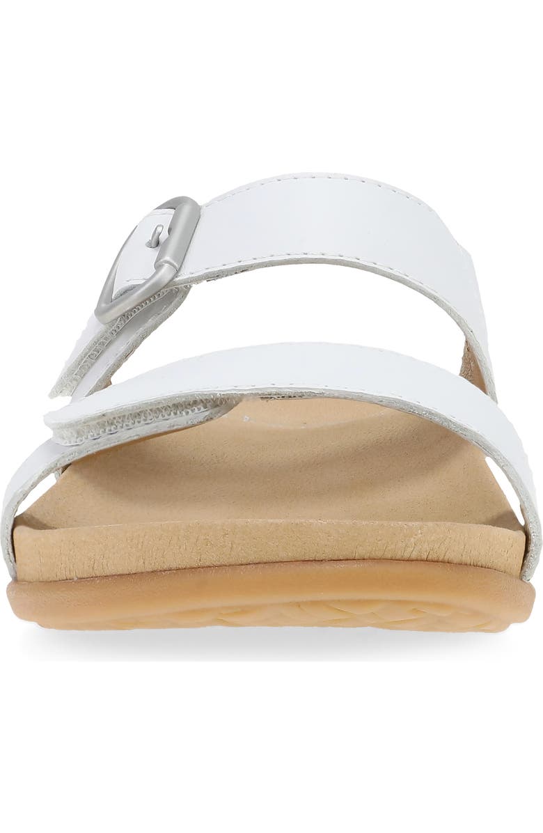 Dansko Justine Slide Sandal, Alternate, color, White Full Grain