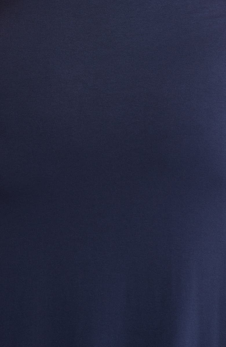 Loveappella Tie Front Jersey Maxi Dress, Alternate, color, Navy
