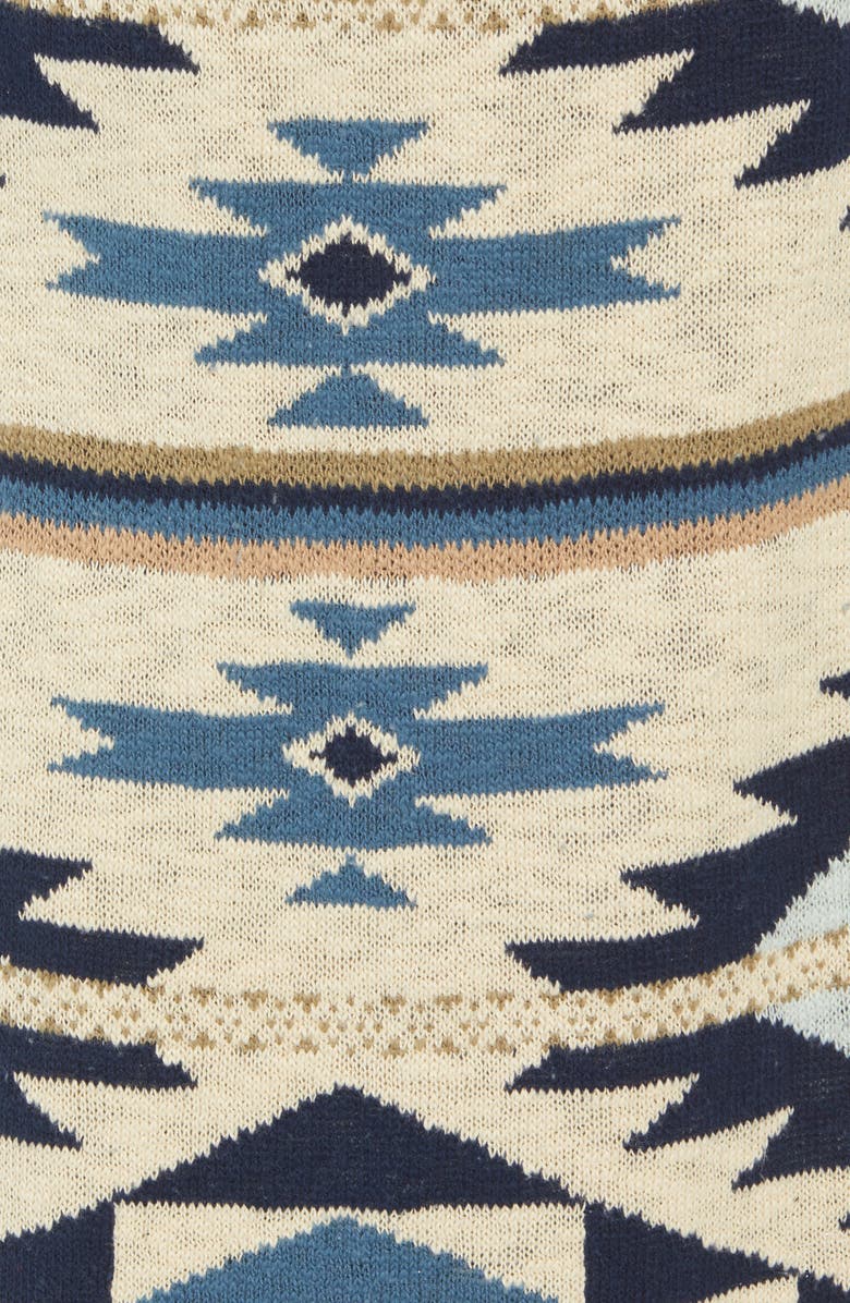 Faherty Paloma Geometric Organic Cotton Longline Duster Cardigan, Alternate, color,