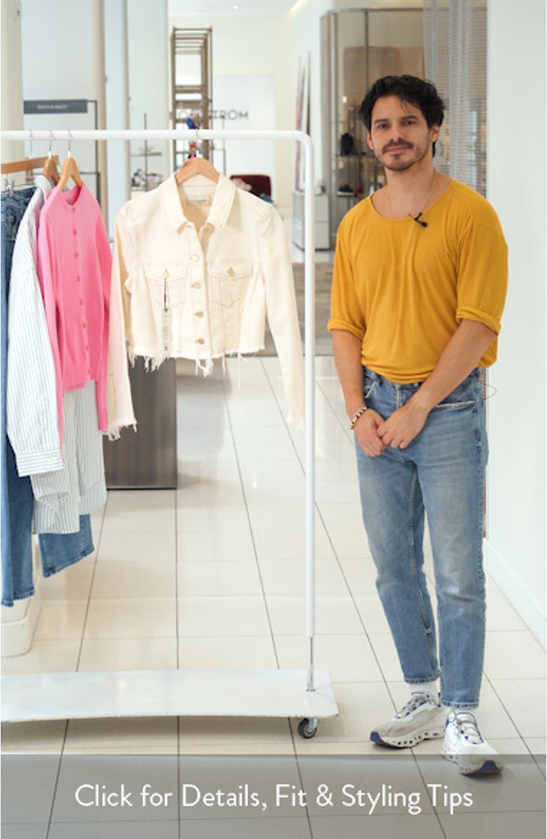 Frayed Crop Denim Jacket, sales video thumbnail