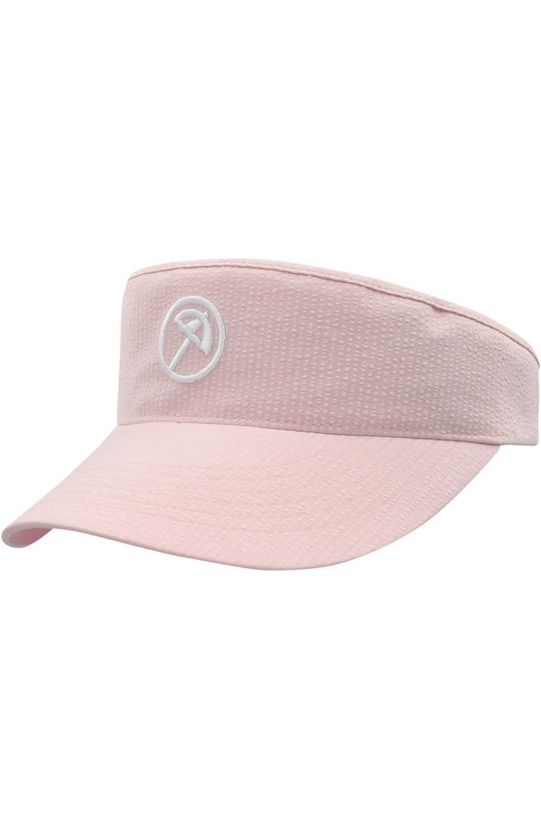 PUMA Women's Puma Pink Arnold Palmer Invitational Seersucker Adjustable Visor, Main, color, Pink