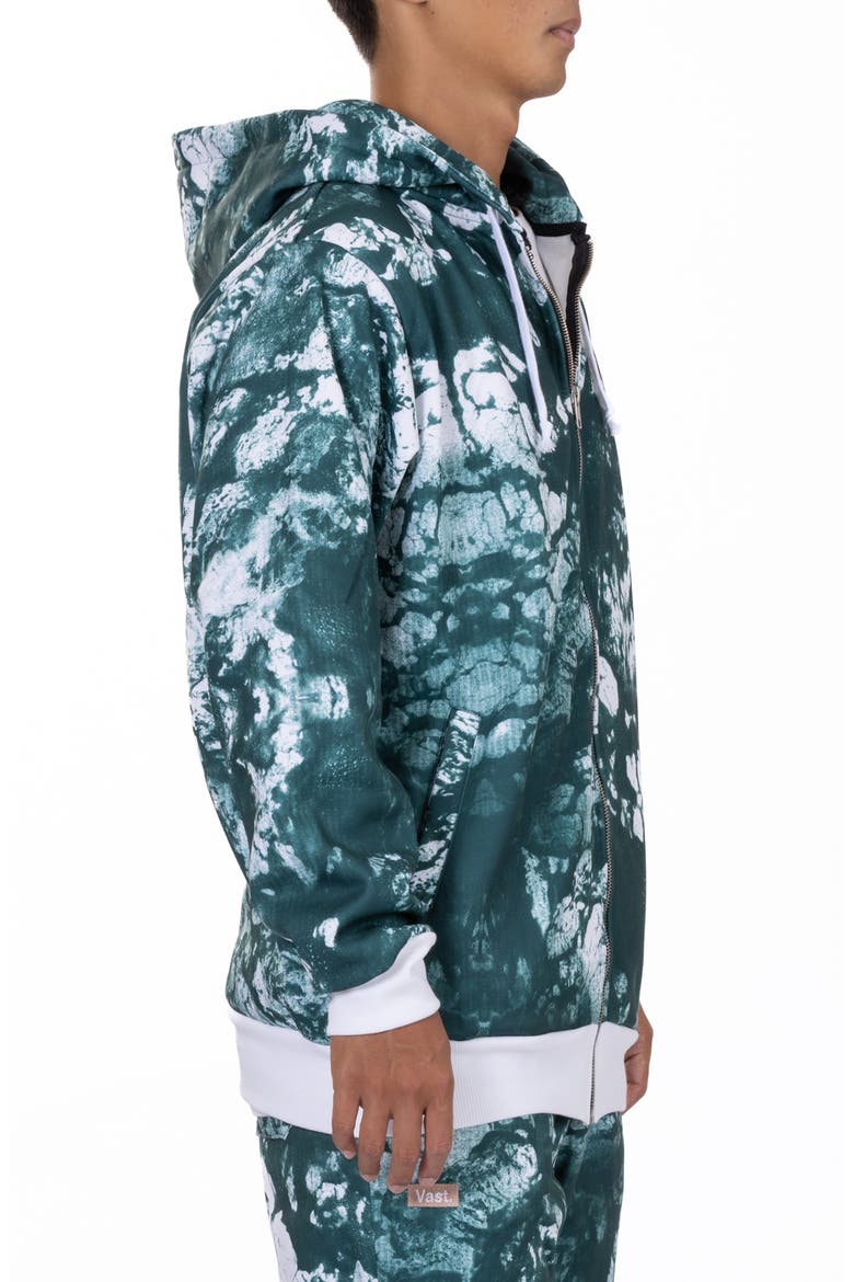 Seafoam Recycled Polyester Zip Hoodie, Alternate, color, WHITE