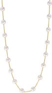 EFFY 14K Yellow Gold Freshwater Pearl 18'' Station Necklace