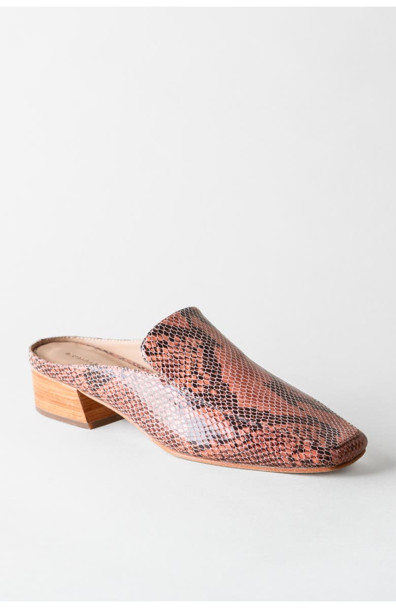 Huma Blanco Felix Slip-on Loafer Mule, Main, color, Rose Snake