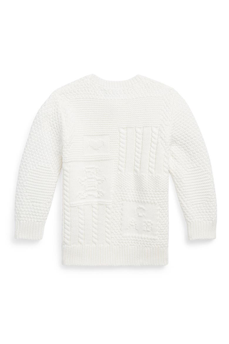 Mixed Stitch Cotton Cardigan, Alternate, color, TROPHY CREAM