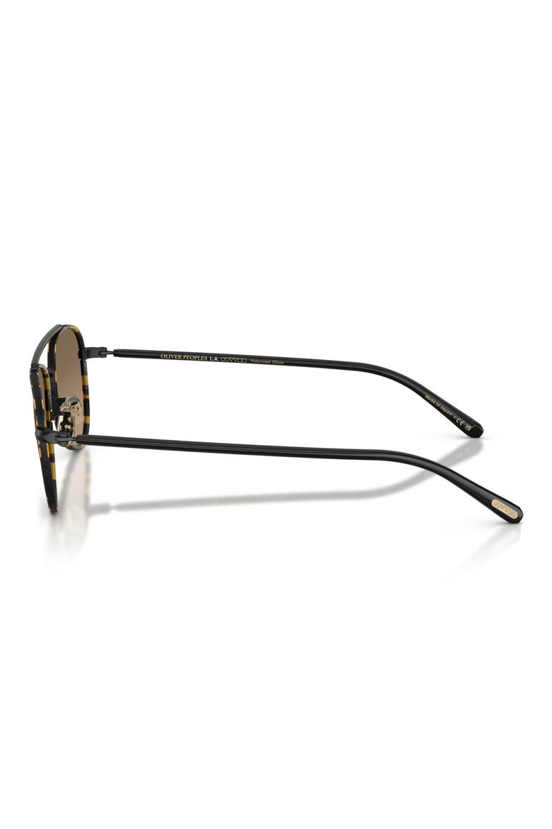 52mm Sacoye Polarized Pilot Sunglasses, Alternate, color, MATTE BLACK / SANDSTONE