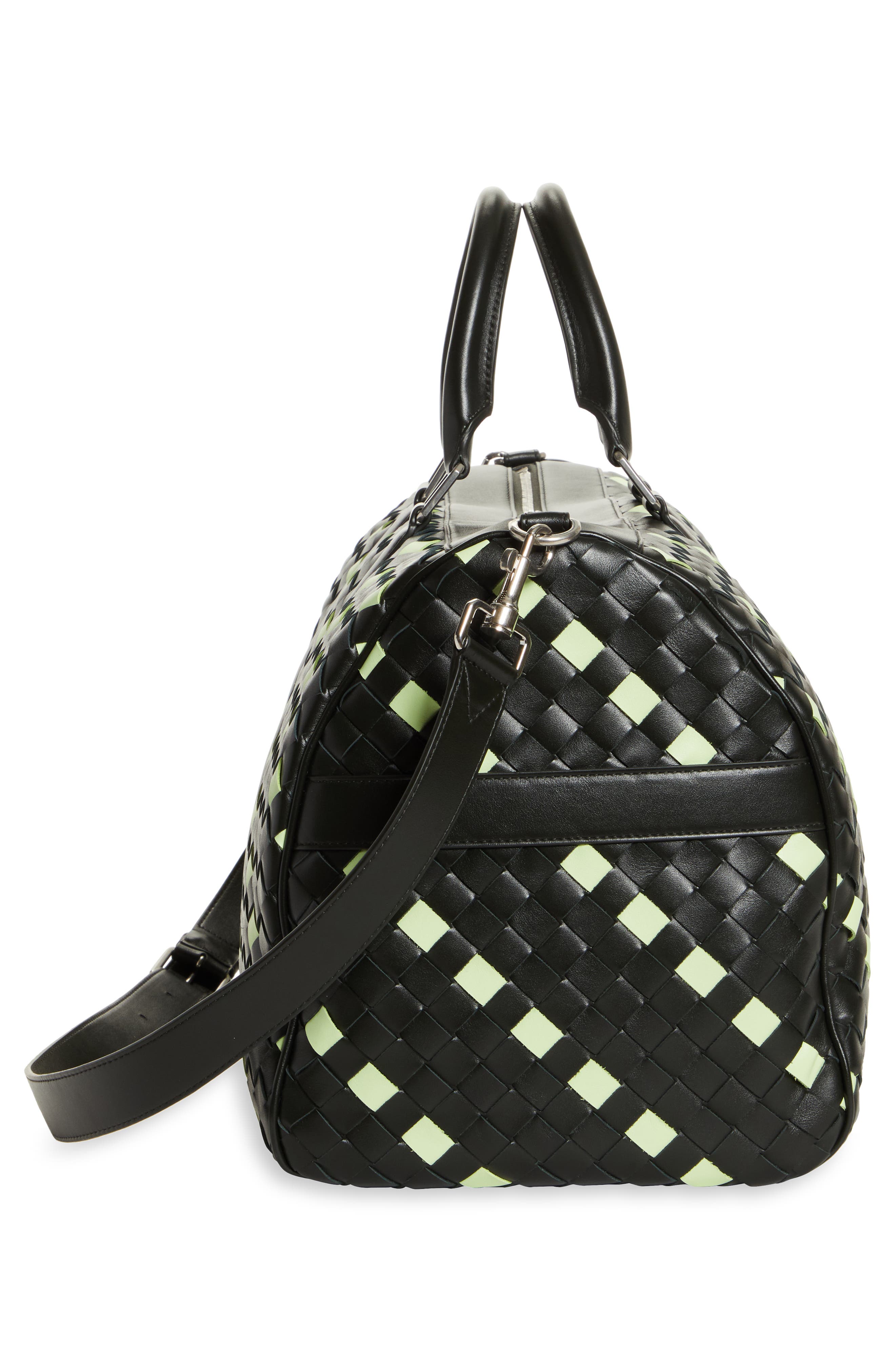 Bottega Veneta Medium Intrecciato Leather Duffle Bag, Alternate, color, 