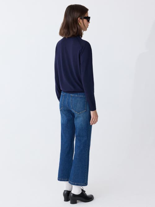 Callas Milano Lola Denim Flareleg Cropped Pant In Blue