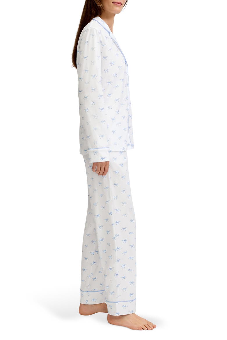 Bows Classic Pima Cotton Pajamas, Alternate, color, WHITE