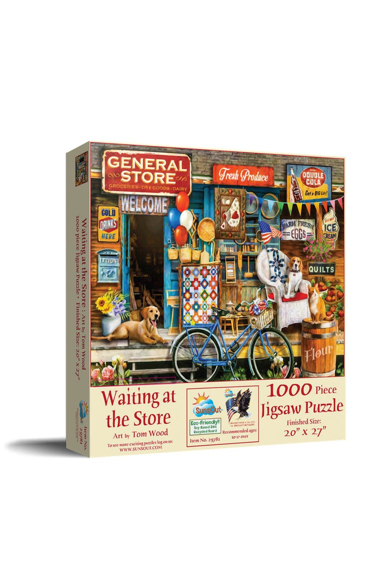 Waiting at the Store 1000 piece Jigsaw Puzzle for Adults, Main, color, Multicolor