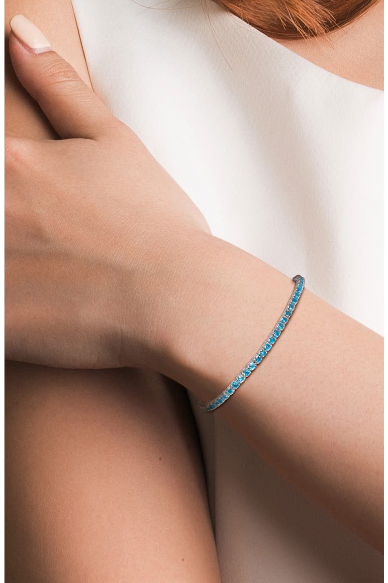London Blue Topaz Tennis Bracelet, Alternate, color, BLUE