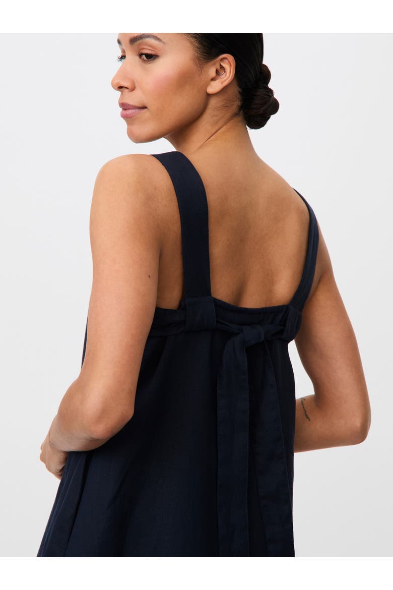 Manoriane Linen Midi Dress, Alternate, color, Navy