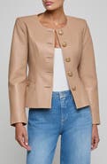 L'AGENCE Mariella Leather Blazer