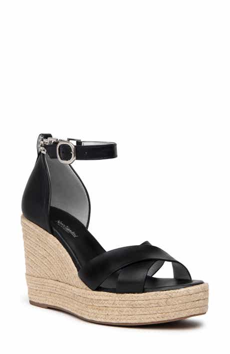 NeroGiardini Ankle Strap Espadrille Wedge Sandal