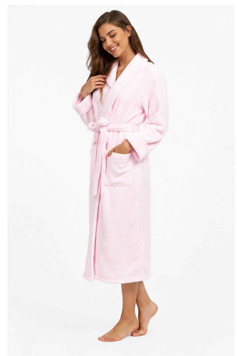 Plush Robe, Alternate, color, Light Pink