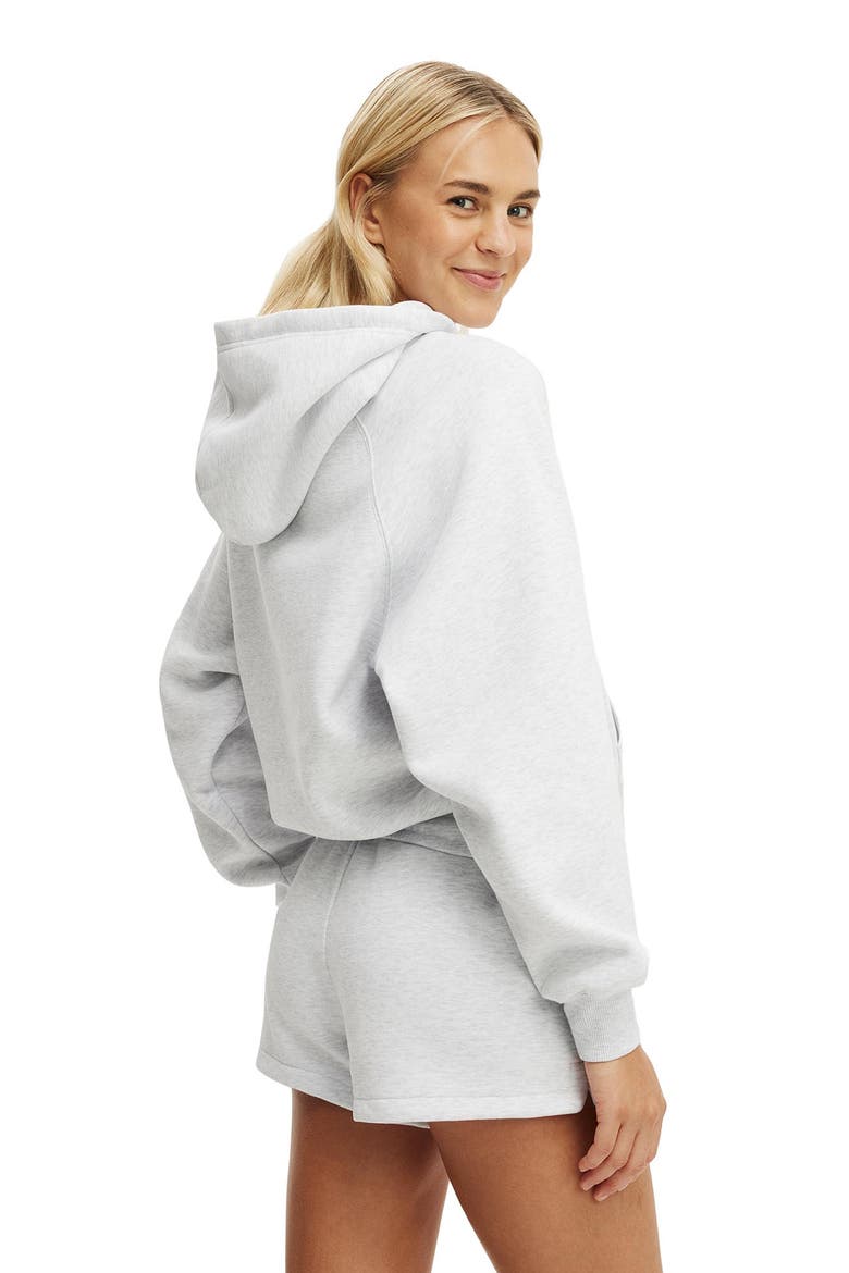 Women's Active Plush Classic Mini Short, Alternate, color, Cloudy Grey Marle