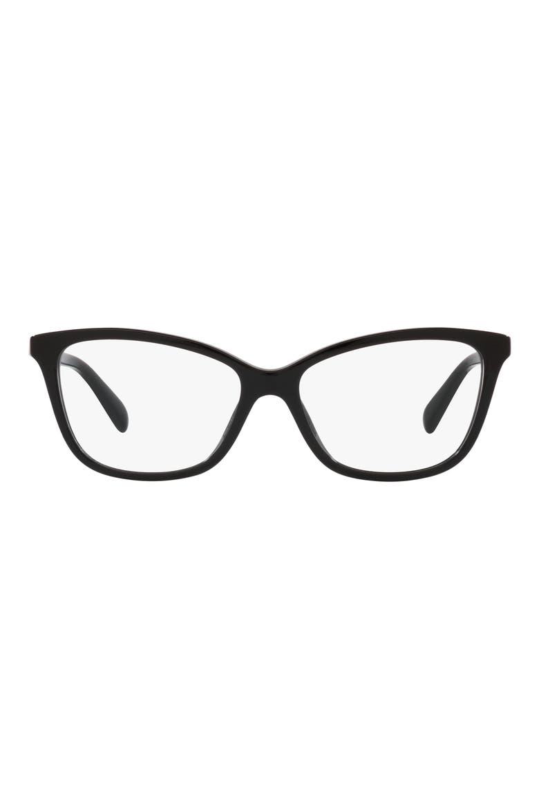 54mm Cat Eye Optical Glasses, Main, color, BLACK