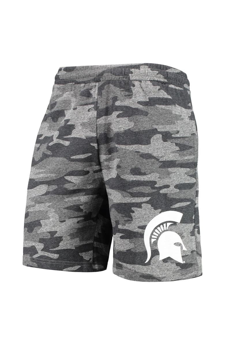 CONCEPTS SPORT Men's Concepts Sport Charcoal/Gray Michigan State Spartans Camo Backup Terry Jam Lounge Shorts, Alternate, color, Charcoal