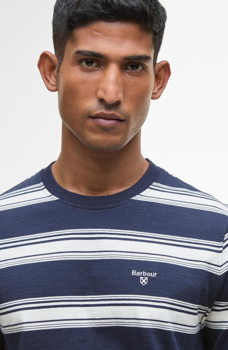 Barbour Plaistow Stripe Long Sleeve Cotton T-Shirt, Alternate, color, Navy