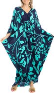 SAACHI Floral Motif Maxi Kaftan