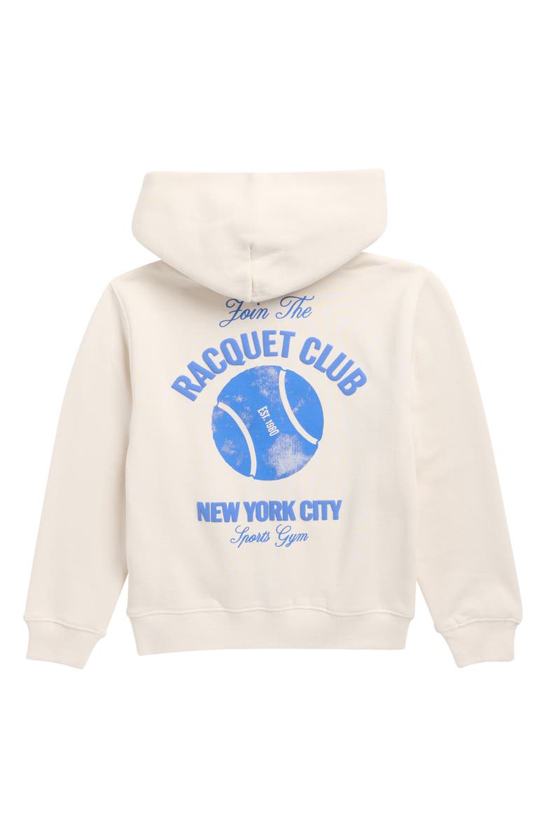 PacSun Racket Club Zip Front Hoodie, Alternate, color, Natural