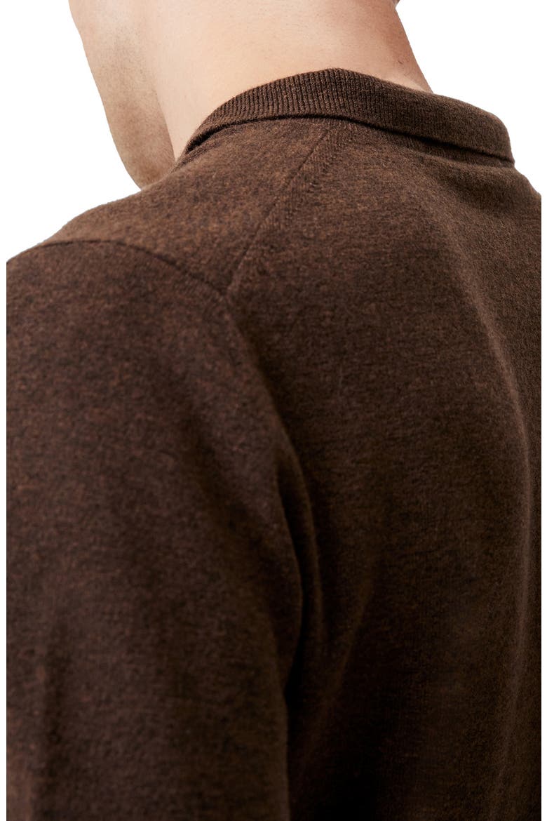 Johnny Collar Polo Sweater, Alternate, color, TRUFFLE BROWN