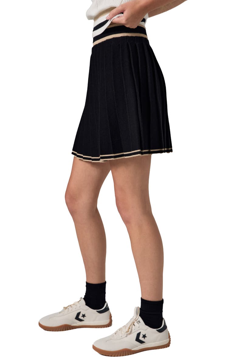 Alp N Rock Josie Pleated Miniskrt, Alternate, color, Black