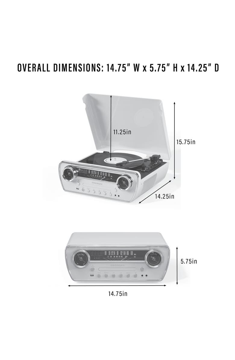 Crosley Radio Powel 7-in-1 Record Player, Alternate, color, Aqua Blue