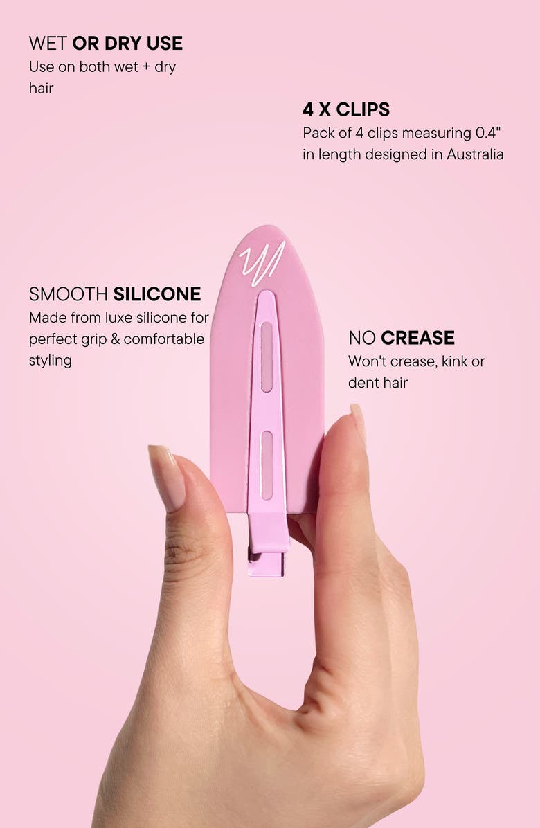Mermade Hair 4-Pack Jumbo No-Crease Hair Clips, Alternate, color, Pink