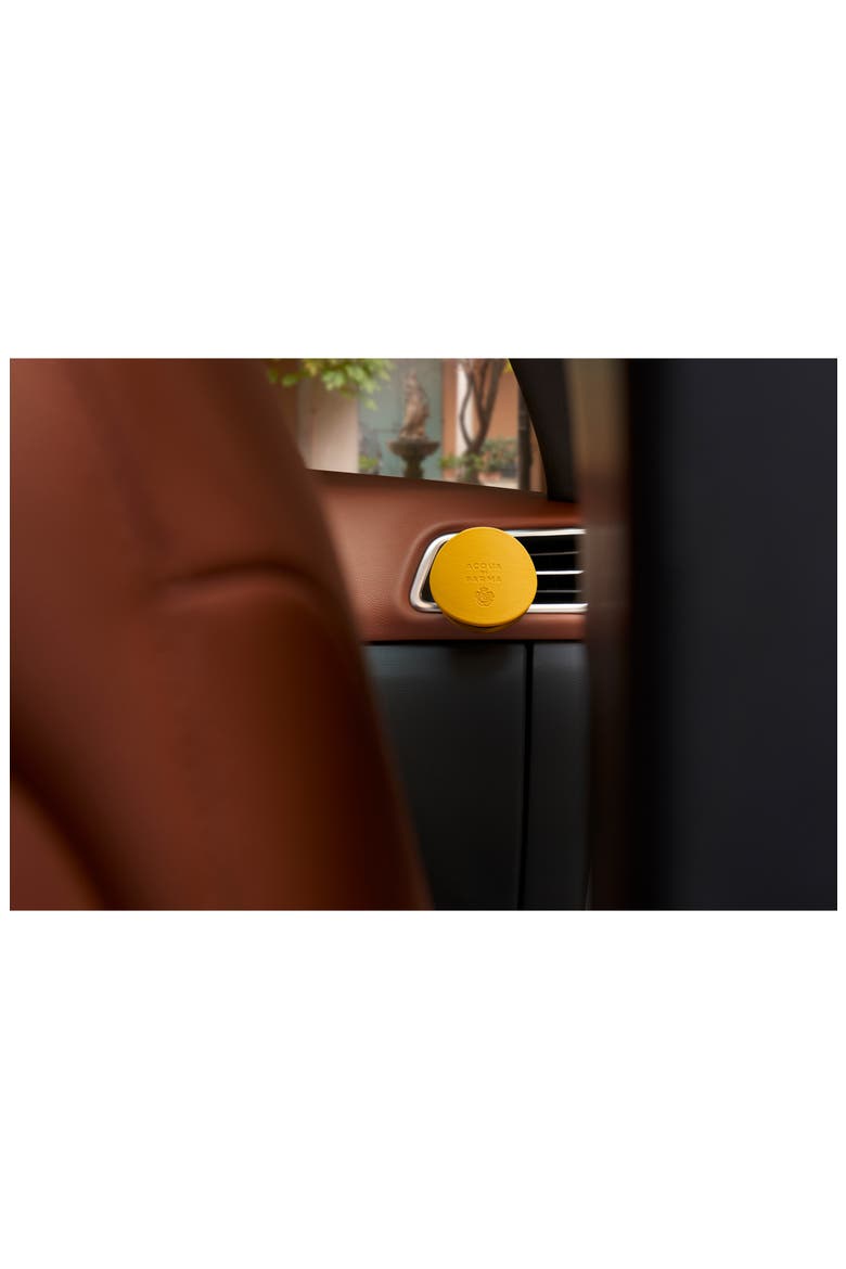 Leather Car Diffuser Case, Alternate, color, YELLOW LEATHER