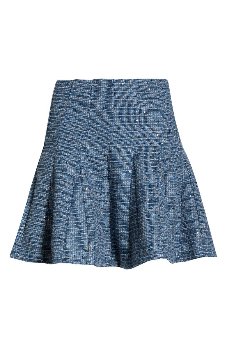 SUGARLIPS Jenavy Tweed Flare Miniskirt, Main, color, 