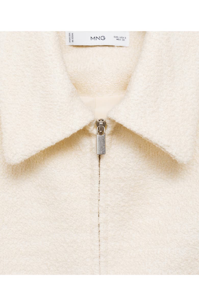 MANGO Zip Front Tweed Jacket, Alternate, color, 