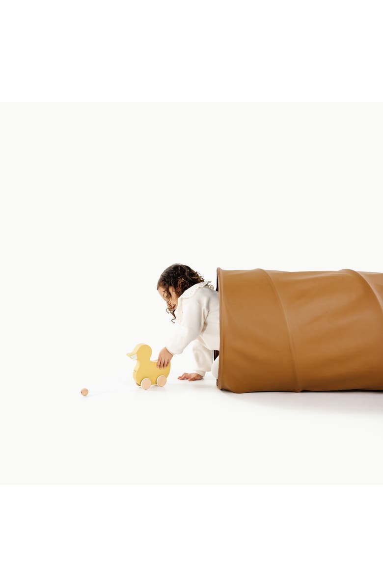 GATHRE Expandable Faux Leather Tunnel, Alternate, color, Camel