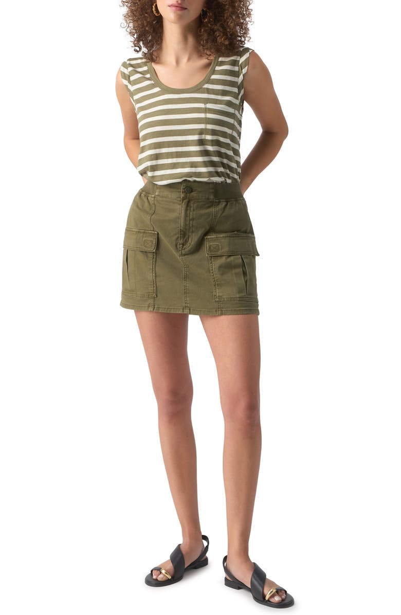 Sanctuary Surplus Essential Stretch Cargo Miniskirt, Alternate, color, 