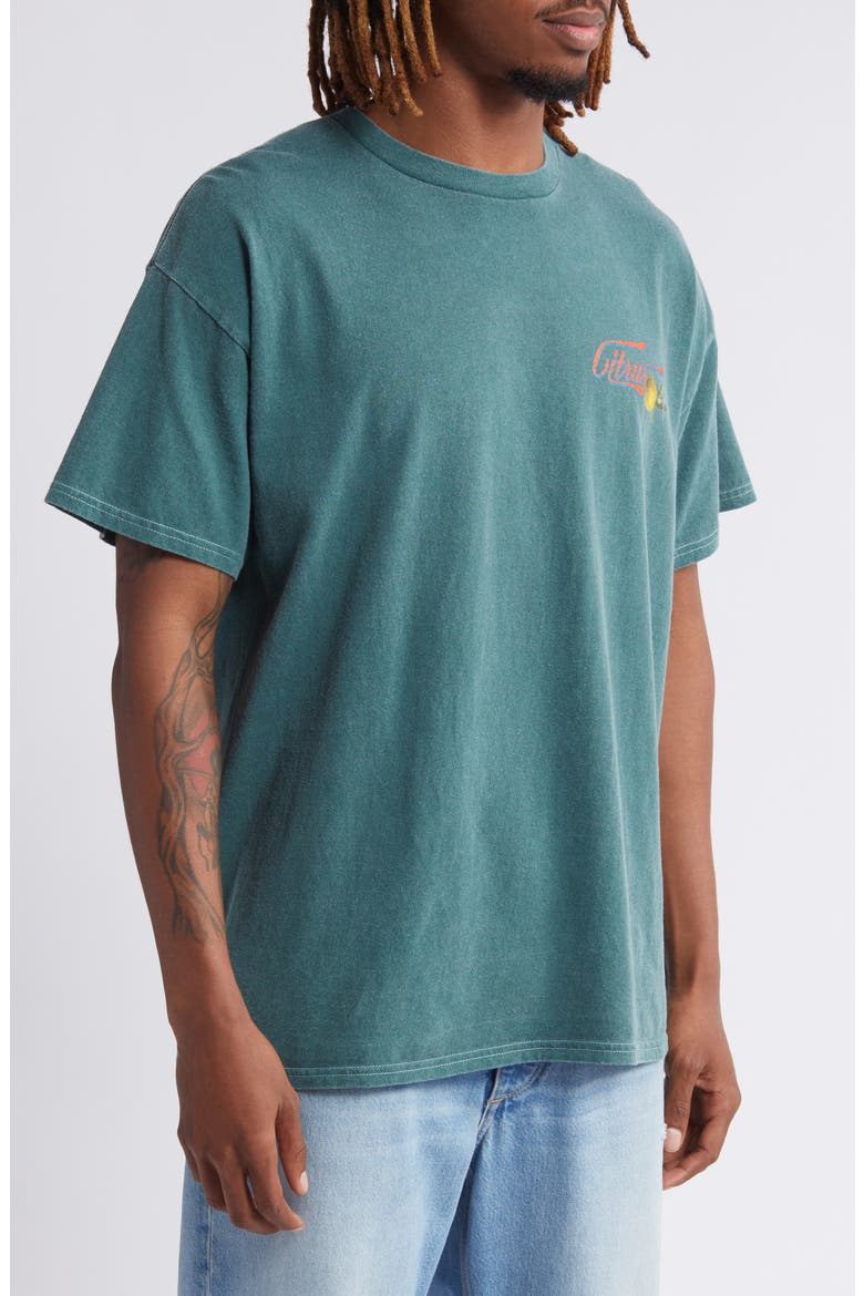 Pomelo Graphic T-Shirt, Alternate, color, DARK GREEN