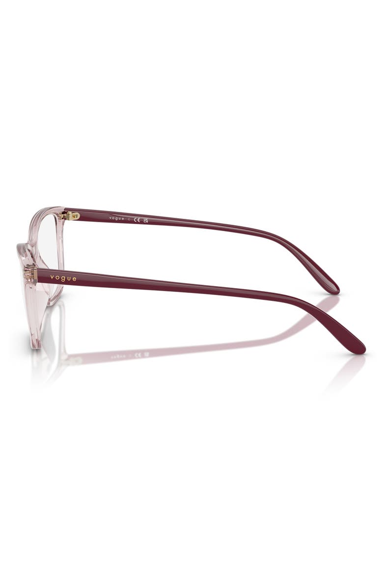 VOGUE 52mm Butterfly Optical Glasses, Alternate, color, Trans Pink