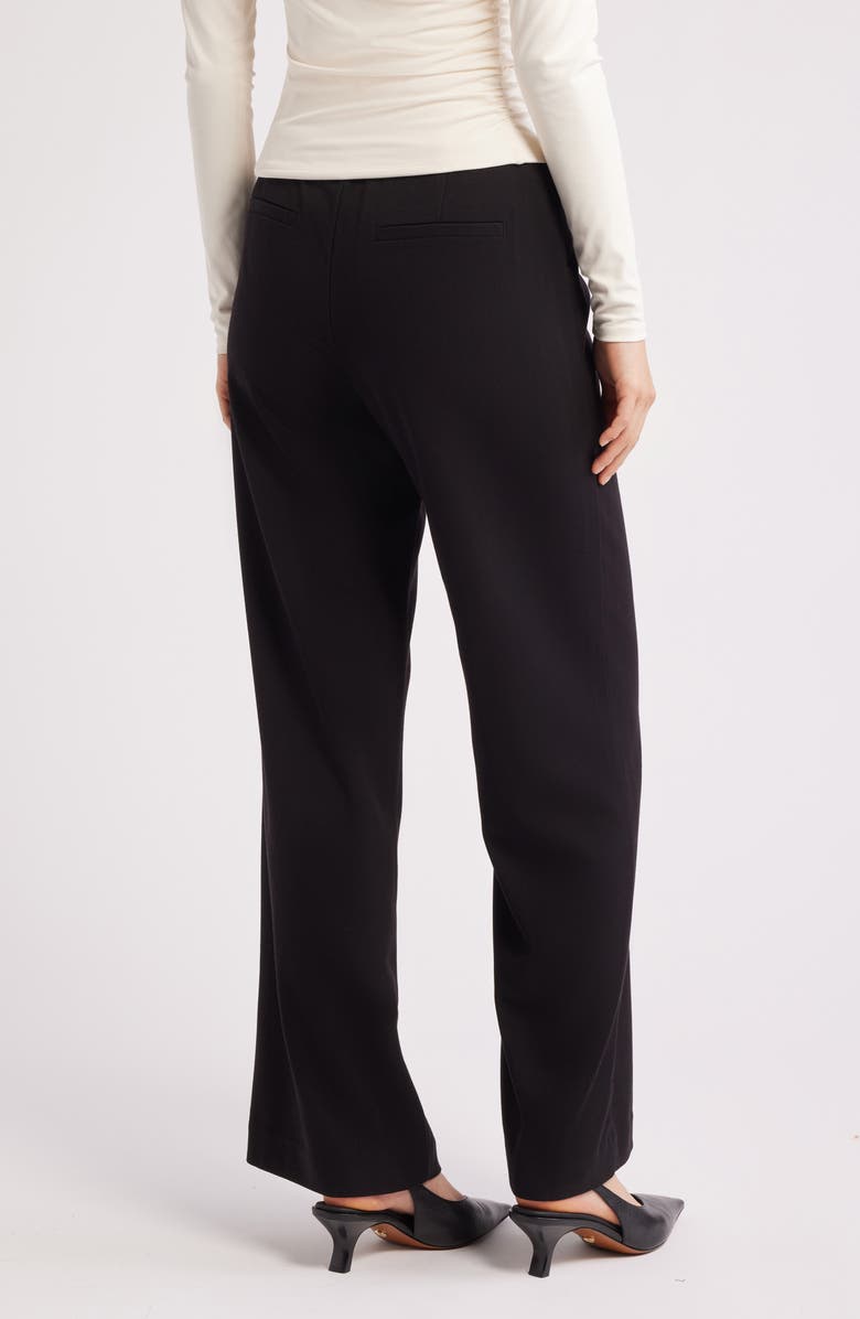 Reformation Vida Relaxed Fit Low Rise Pants, Alternate, color, Black