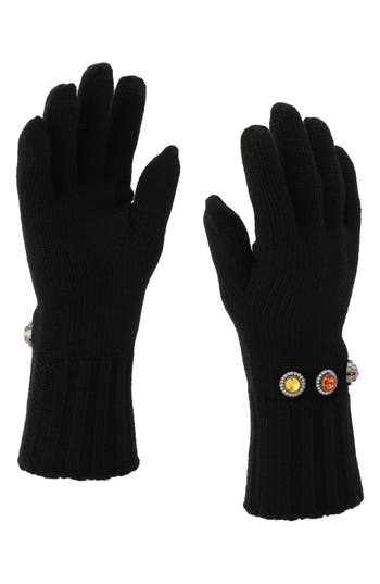 KURT GEIGER KURT GEIGER LONDON OCTAVIA CRYSTAL EMBELLISHED GLOVES