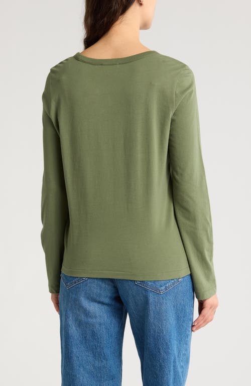 Shop Madewell Front Twist Cotton Top In Heritage Olive