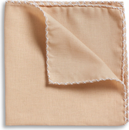 Beau Ties of Vermont Linen Whipstitch Pocket Square