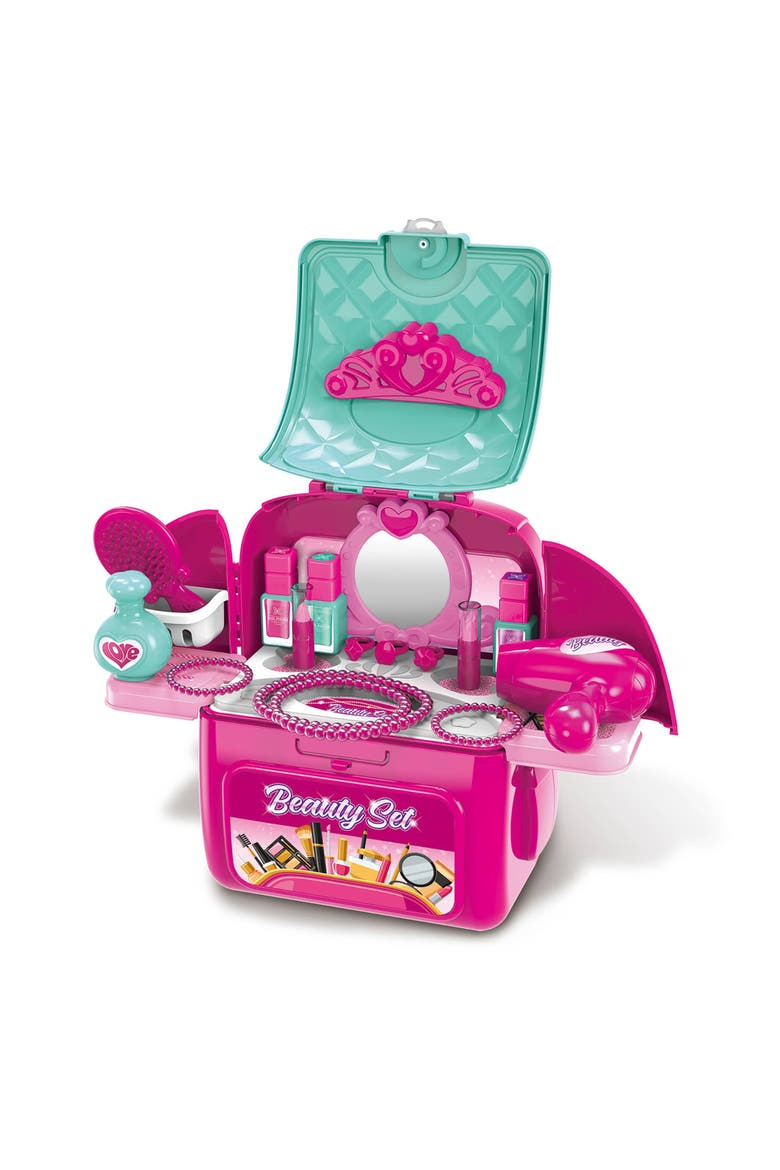 On The Go Backpack Pretend Play Vanity, Main, color, Pink