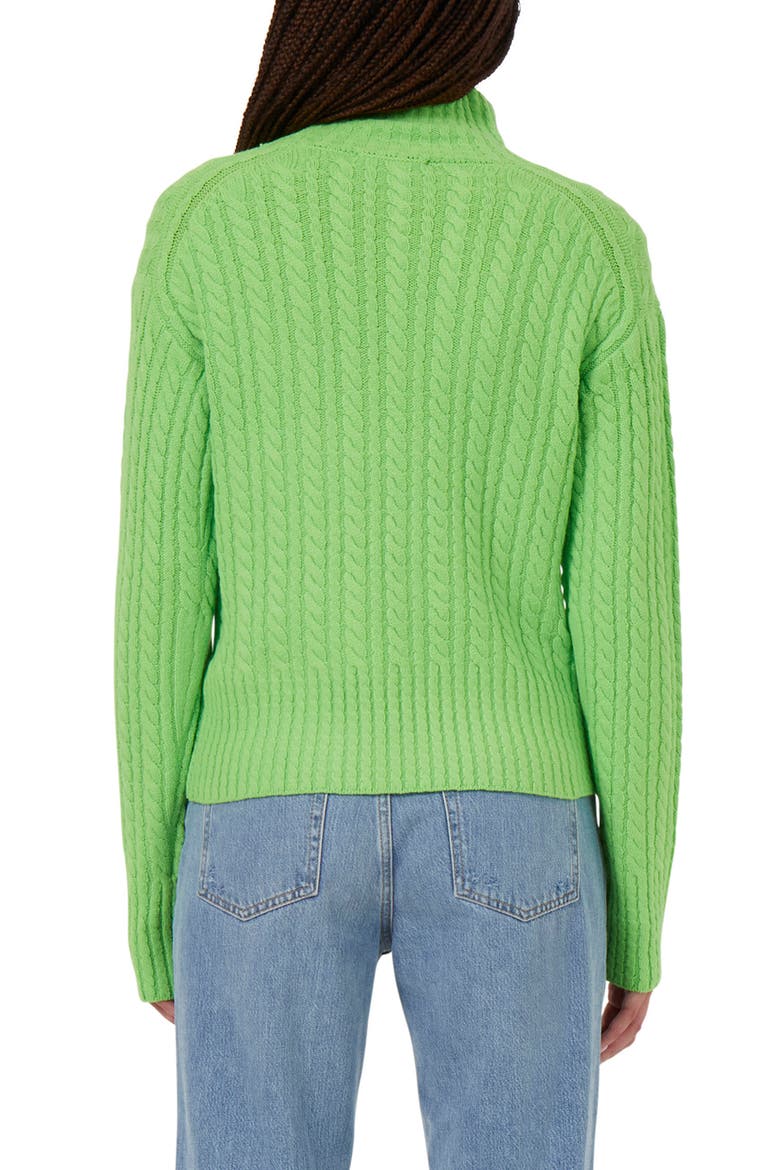 Jacqueline Cable Knit Sweater, Alternate, color, GREEN FLASH