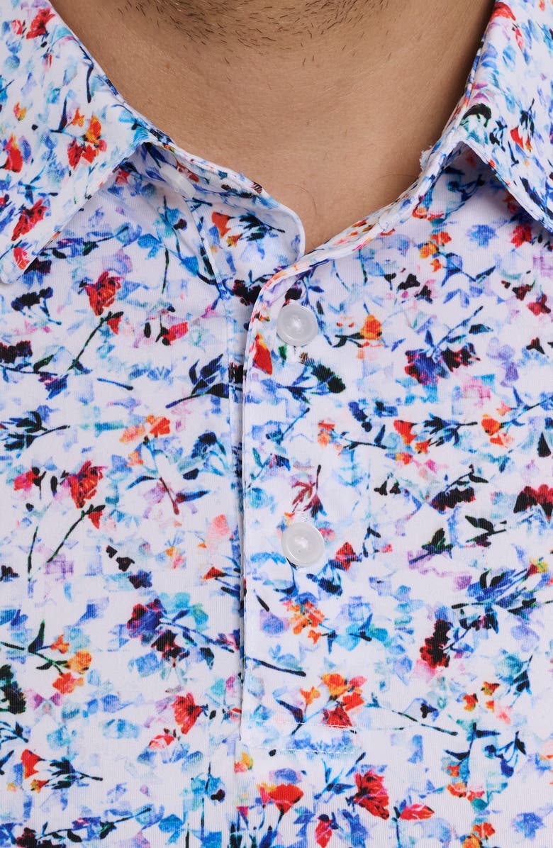 Robert Graham Lucca Floral Performance Golf Polo, Alternate, color, 