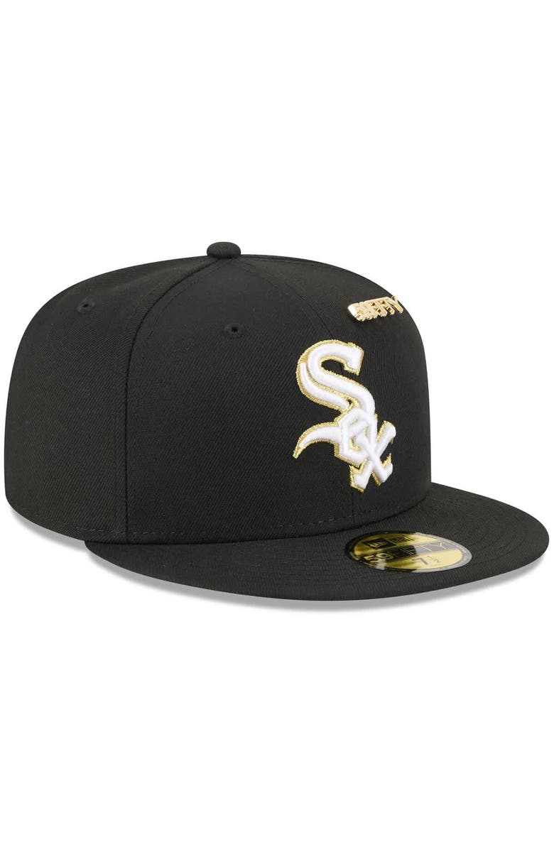 New Era Men's New Era Black Chicago White Sox 2025 59FIFTY Day 59FIFTY Fitted Hat with Pins, Alternate, color, Black