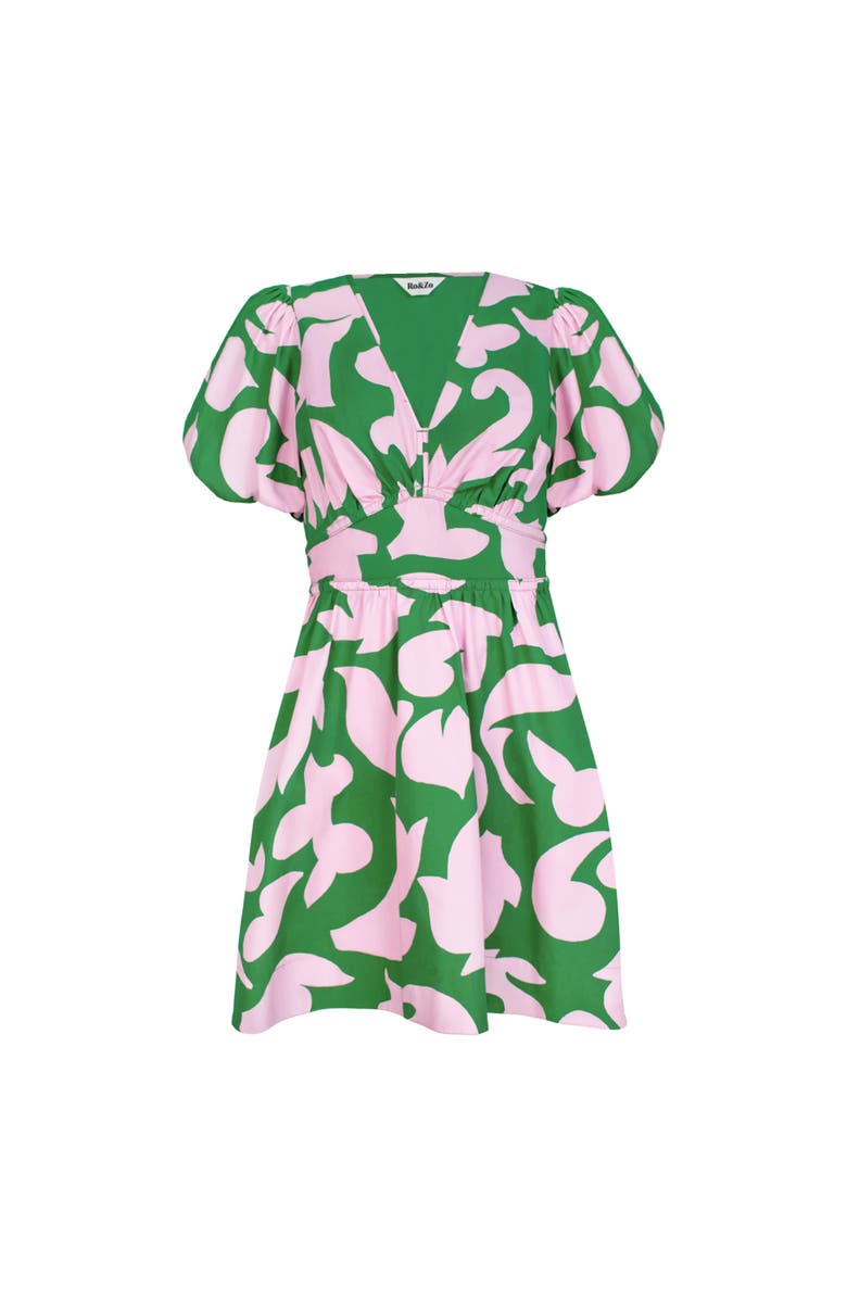 Ro&Zo Short Puff Sleeve Dress, Alternate, color, 